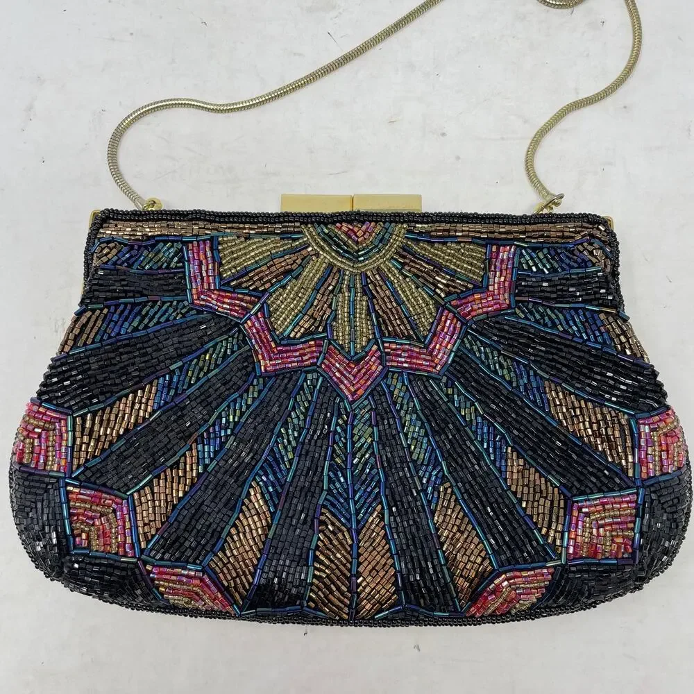 Vintage Studio 18 for La Regale Beaded Purse Shoulder Bag Kisslock